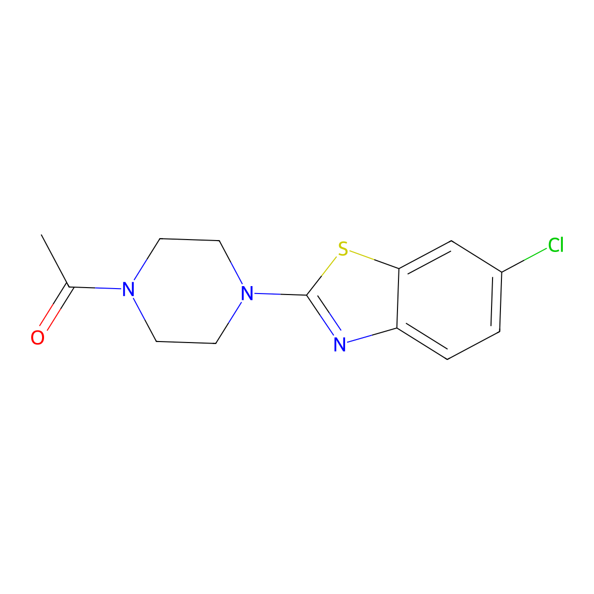 1-(4-(6-Chlorobenzo[d]thiazol-2-yl)piperazin-1-yl)ethanone molecular structure, CAS 266679-03-2