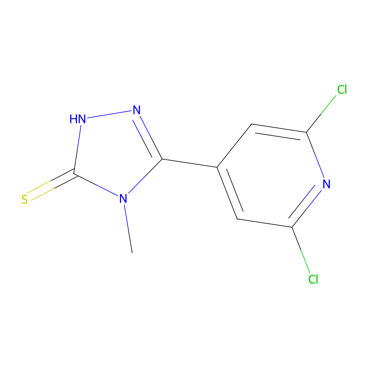 5-(2,6-Dichloropyridin-4-yl)-4-methyl-4H-1,2,4-triazole-3-thiol molecular structure, CAS 266679-15-6