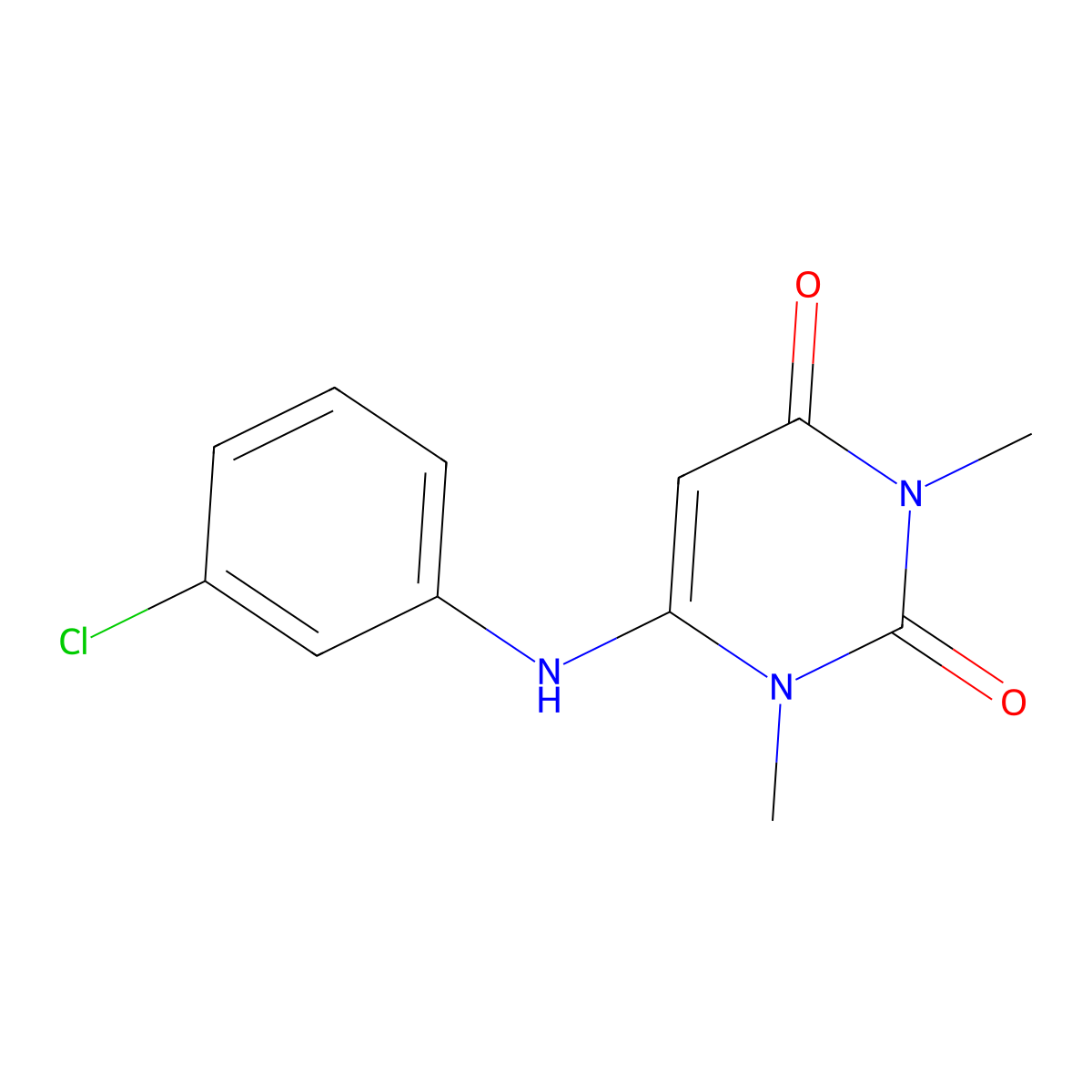 6-(3-Chloroanilino)-1,3-dimethylpyrimidine-2,4-dione molecular structure, CAS 26668-97-3