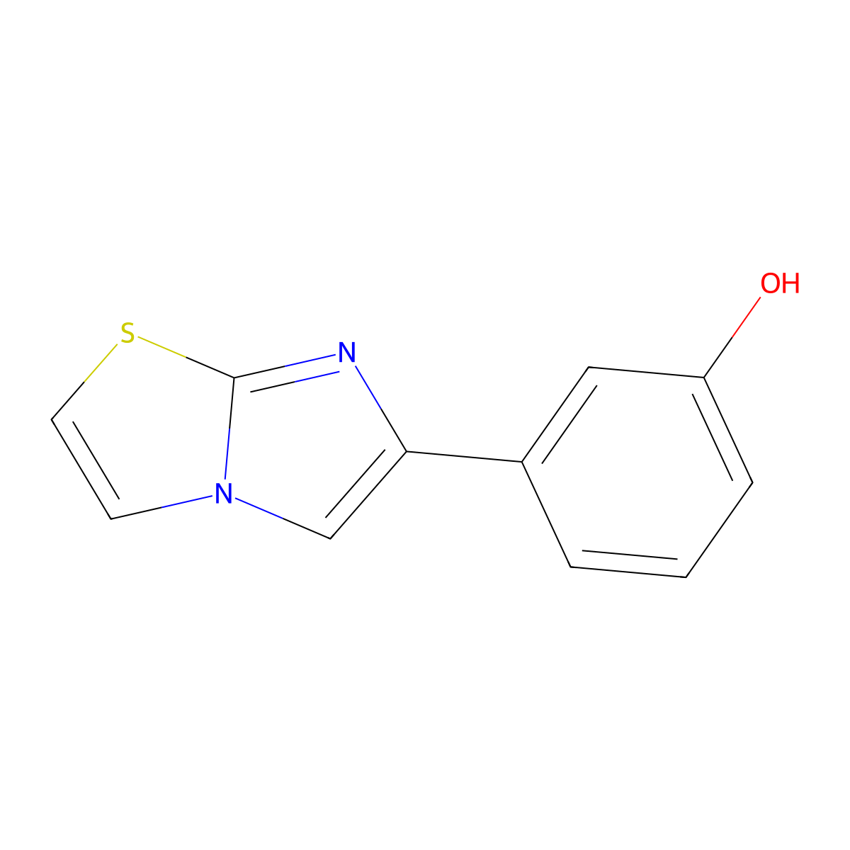 3-Imidazo[2,1-b][1,3]thiazol-6-ylphenol molecular structure, CAS 266685-13-6
