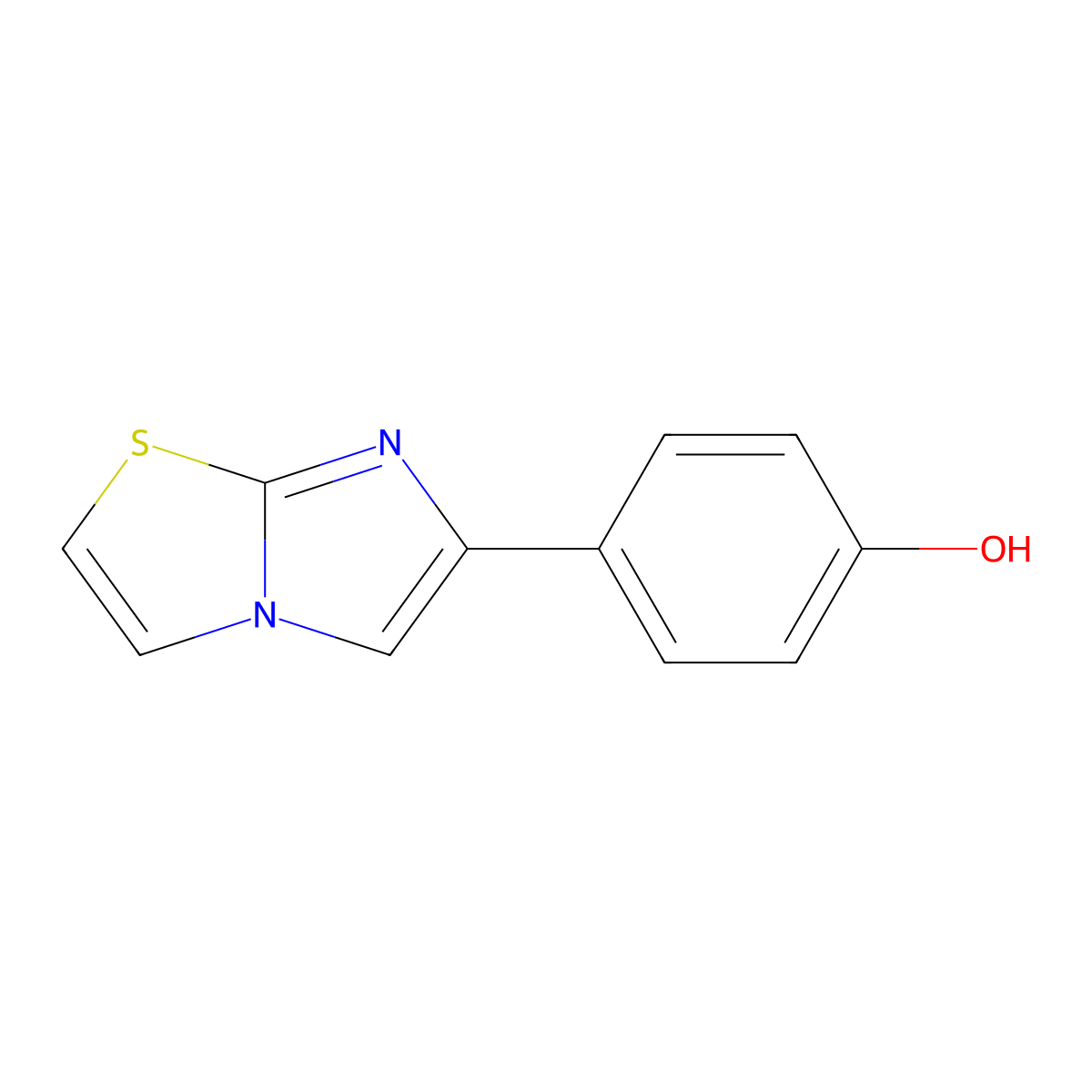 4-(Imidazo[2,1-b]thiazol-6-yl)phenol molecular structure, CAS 266685-19-2