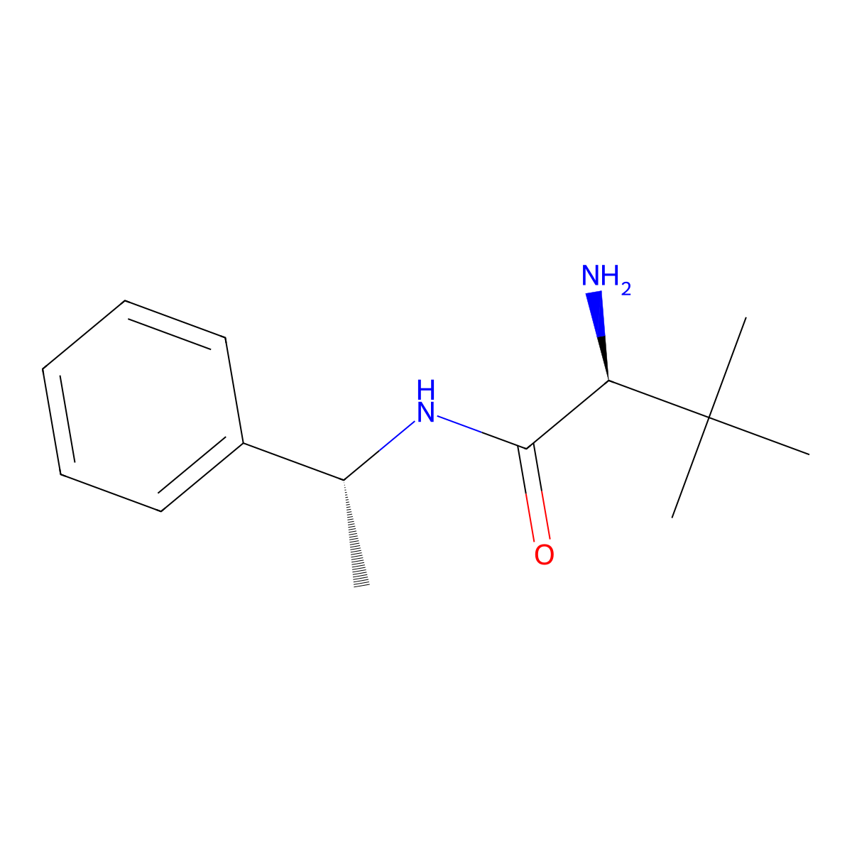 (2S)-2-Amino-3,3-dimethyl-N-[(1R)-1-phenylethyl]butanamide molecular structure, CAS 266691-54-7