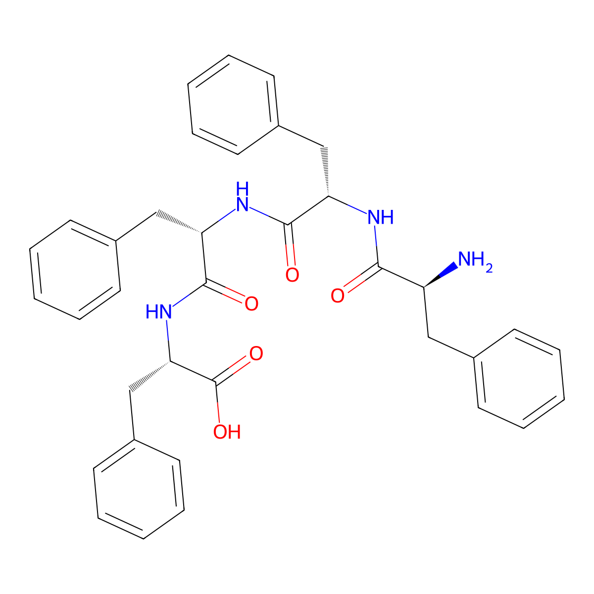H-Phe-Phe-Phe-Phe-OH molecular structure, CAS 2667-02-9