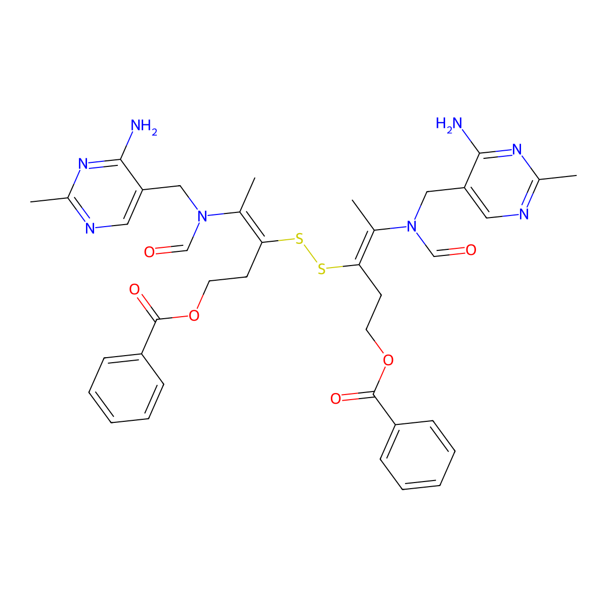 Bisbentiamine molecular structure, CAS 2667-89-2