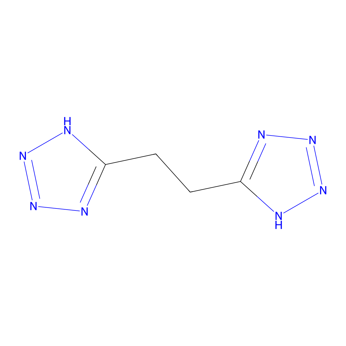 1,2-Bis-(5-tetrazolyl)ethane molecular structure, CAS 26670-16-6