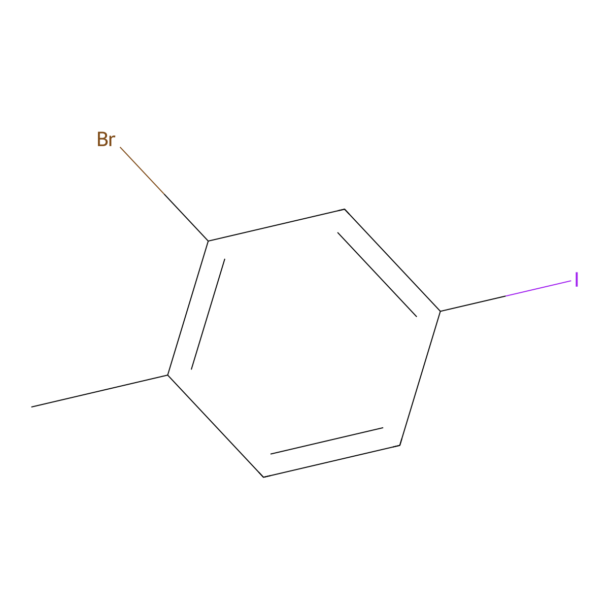 2-Bromo-4-iodo-1-methylbenzene molecular structure, CAS 26670-89-3