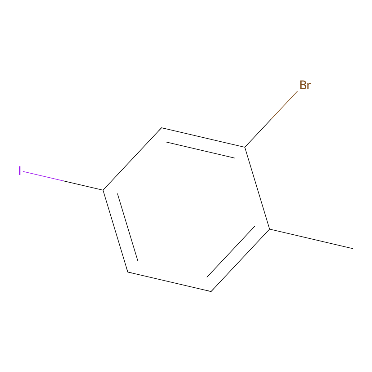 2-Bromo-4-iodo-1-methylbenzene molecular structure, CAS 26670-89-3