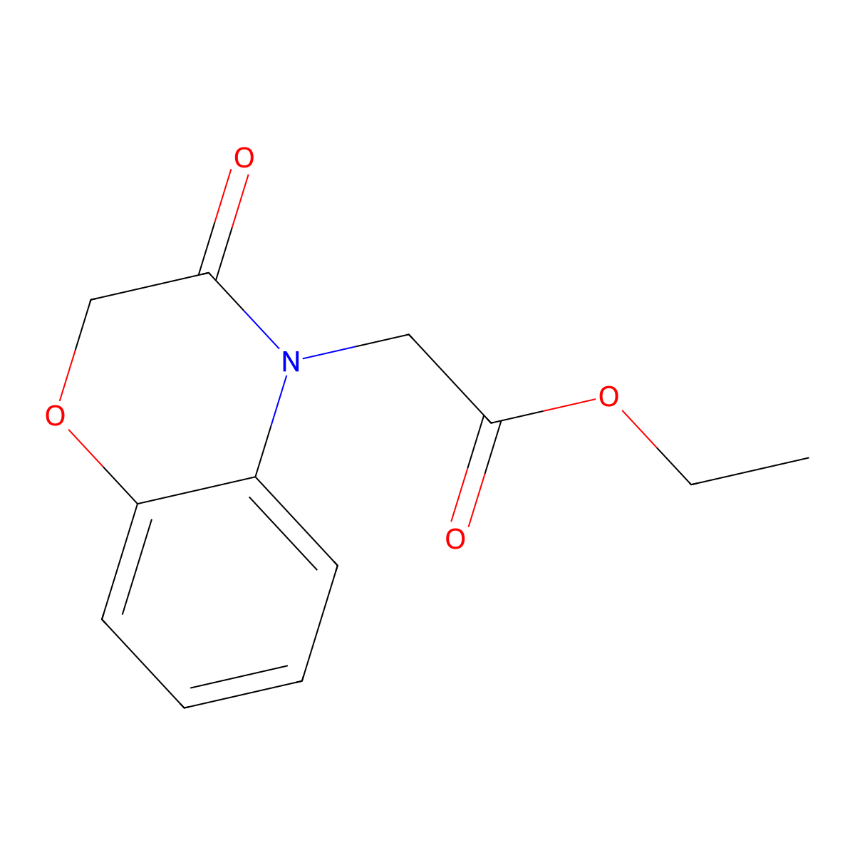 4H-1,4-Benzoxazine-4-acetic acid, 2,3-dihydro-3-oxo-, ethyl ester molecular structure, CAS 26673-71-2