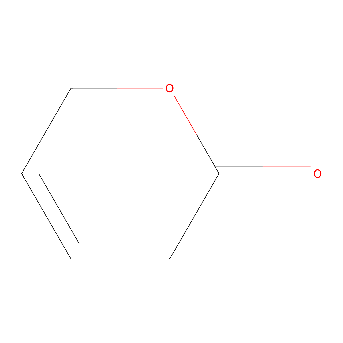 3,6-Dihydro-2H-pyran-2-one molecular structure, CAS 26677-08-7