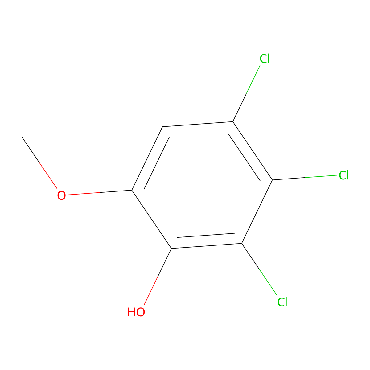4,5,6-Trichloroguaiacol molecular structure, CAS 2668-24-8