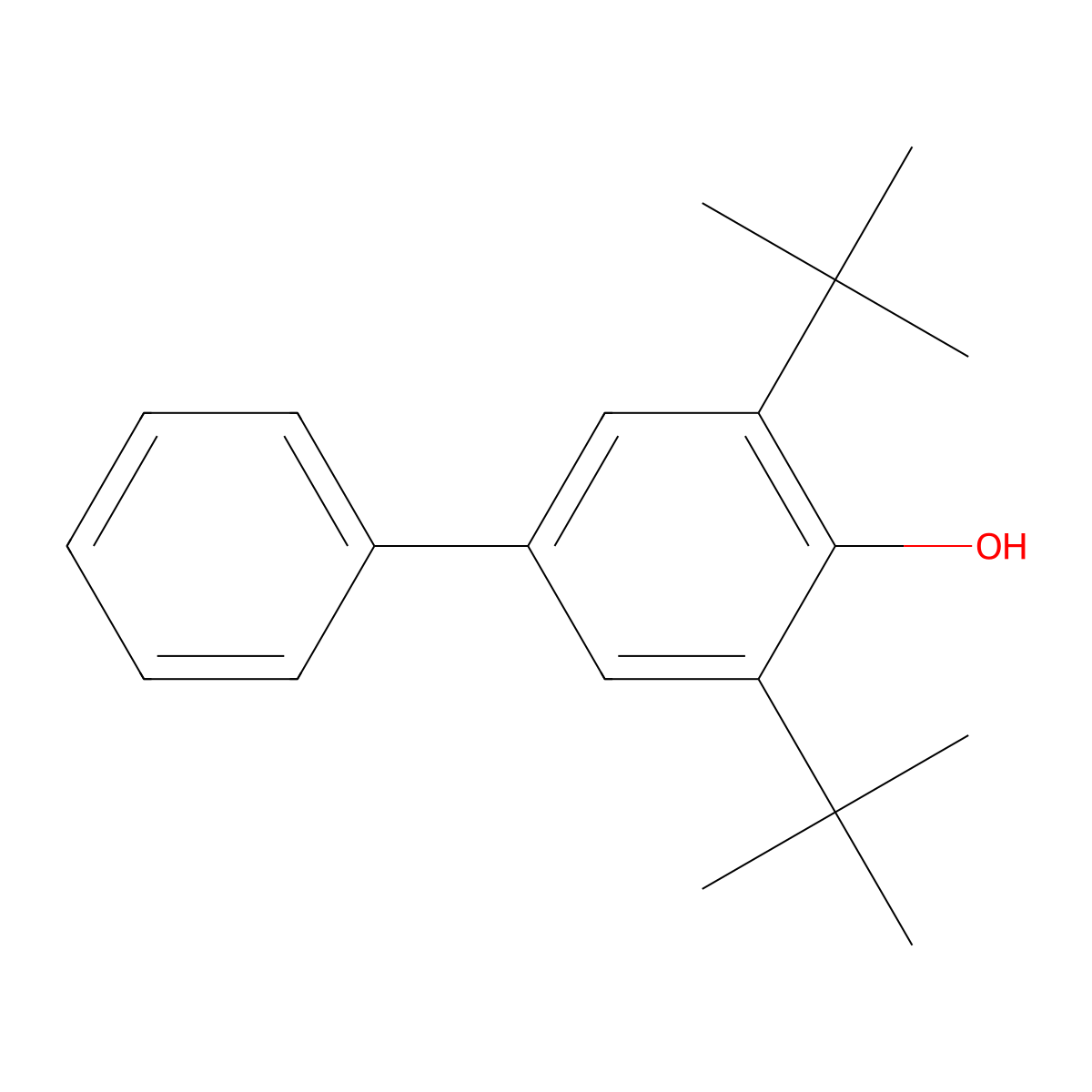 2,6-DI-Tert-butyl-P-phenylphenol molecular structure, CAS 2668-47-5