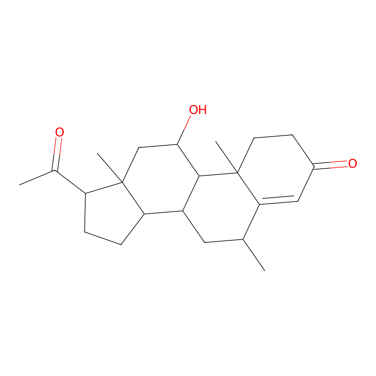 Medrysone molecular structure, CAS 2668-66-8