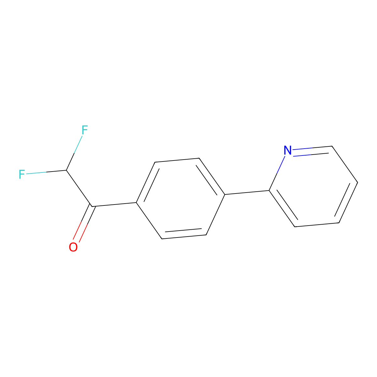 2,2-Difluoro-1-(4-(pyridin-2-yl)phenyl)ethanone molecular structure, CAS 2668238-44-4