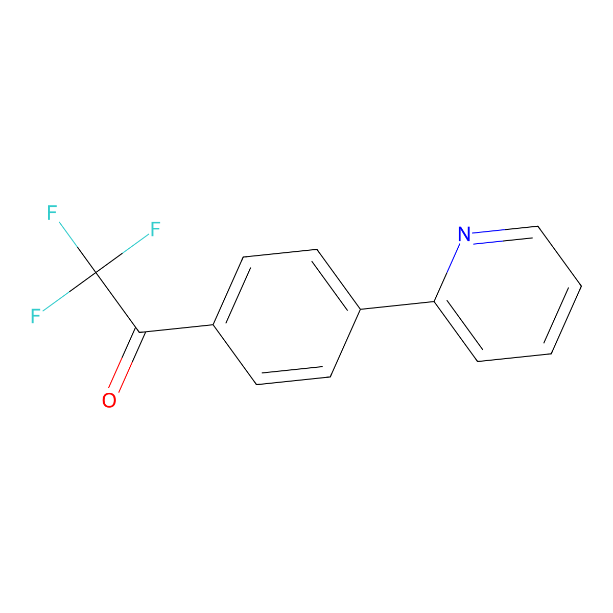 2,2,2-Trifluoro-1-(4-(pyridin-2-yl)phenyl)ethanone molecular structure, CAS 2668238-68-2