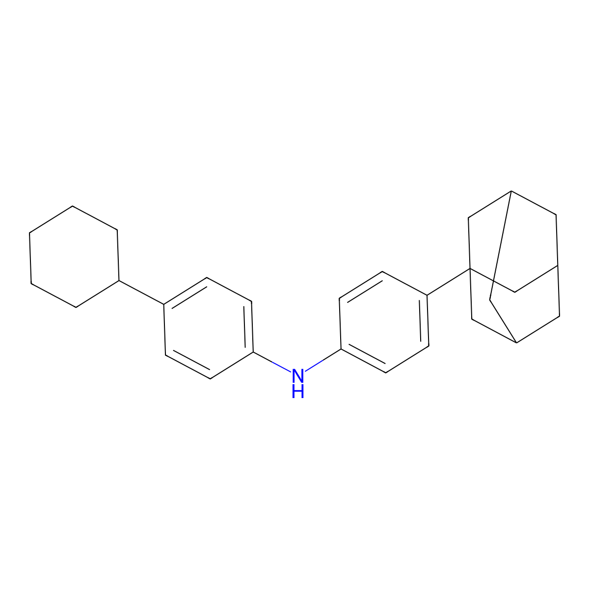 4-(Adamantan-1-yl)-N-(4-cyclohexylphenyl)aniline molecular structure, CAS 2668259-60-5
