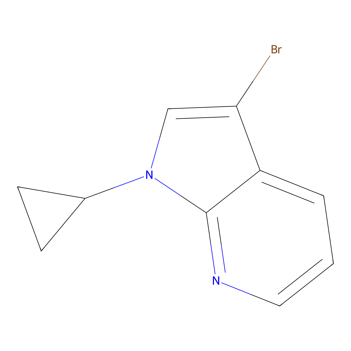 3-Bromo-1-cyclopropyl-1H-pyrrolo[2,3-b]pyridine molecular structure, CAS 2668262-05-1