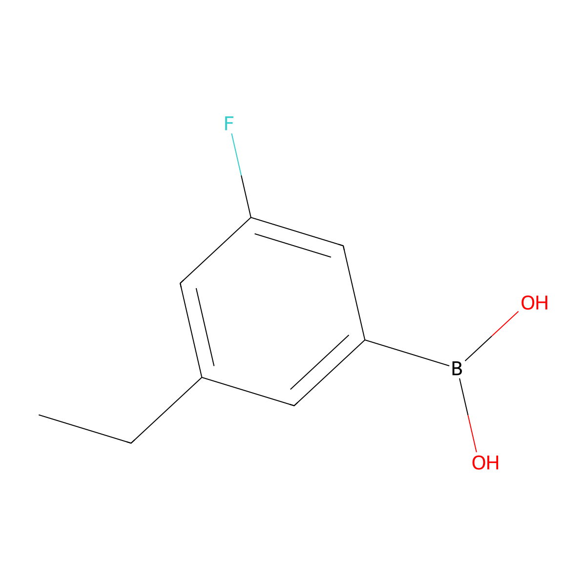 (3-Ethyl-5-fluorophenyl)boronic acid molecular structure, CAS 2668263-53-2