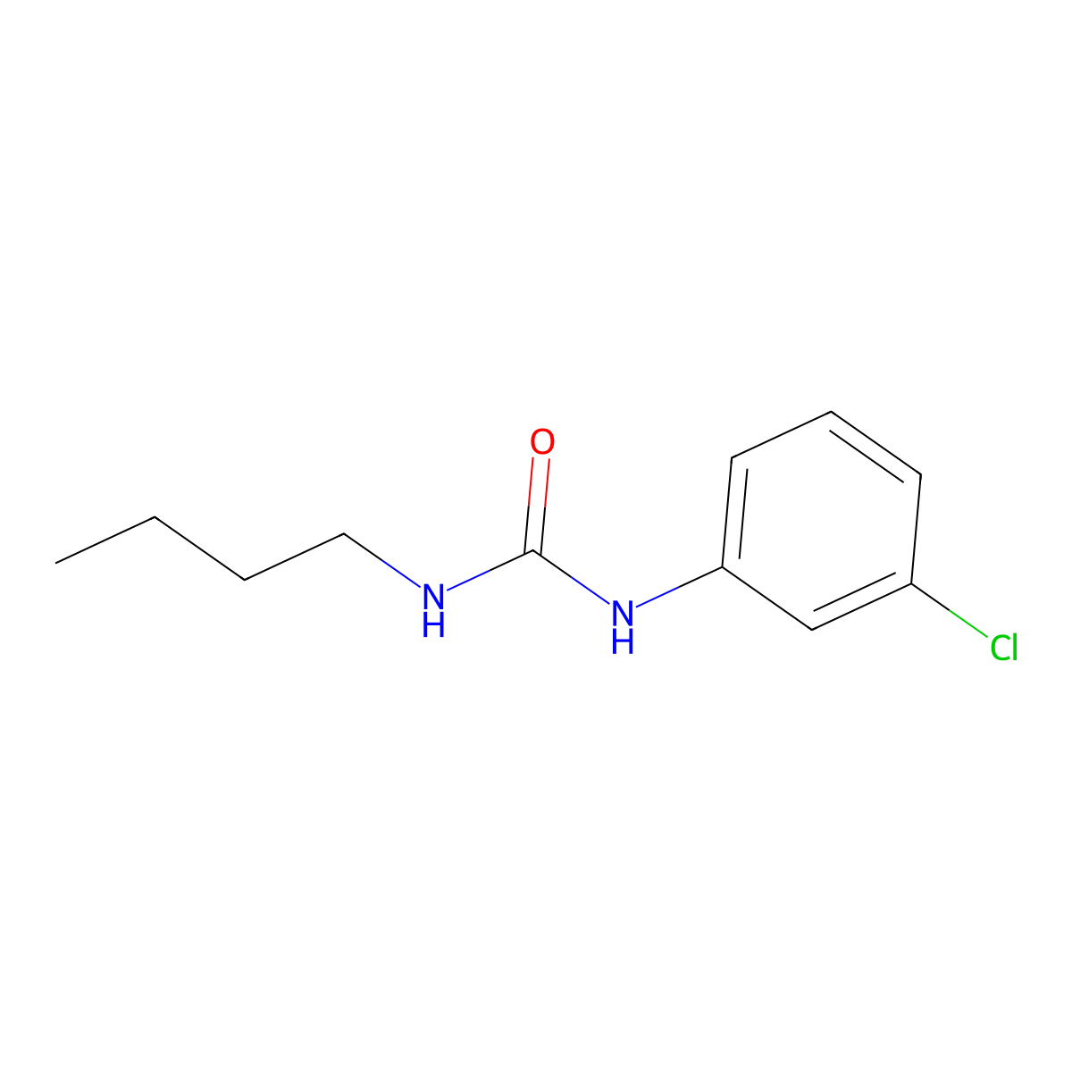 1-Butyl-3-(3-chlorophenyl)urea molecular structure, CAS 26683-60-3