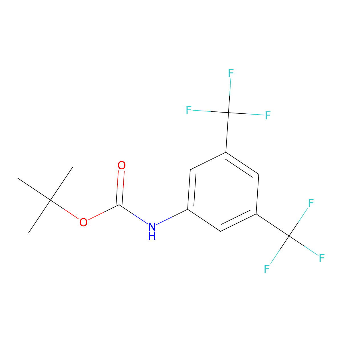 tert-butyl N-[3,5-bis(trifluoromethyl)phenyl]carbamate molecular structure, CAS 26684-29-7