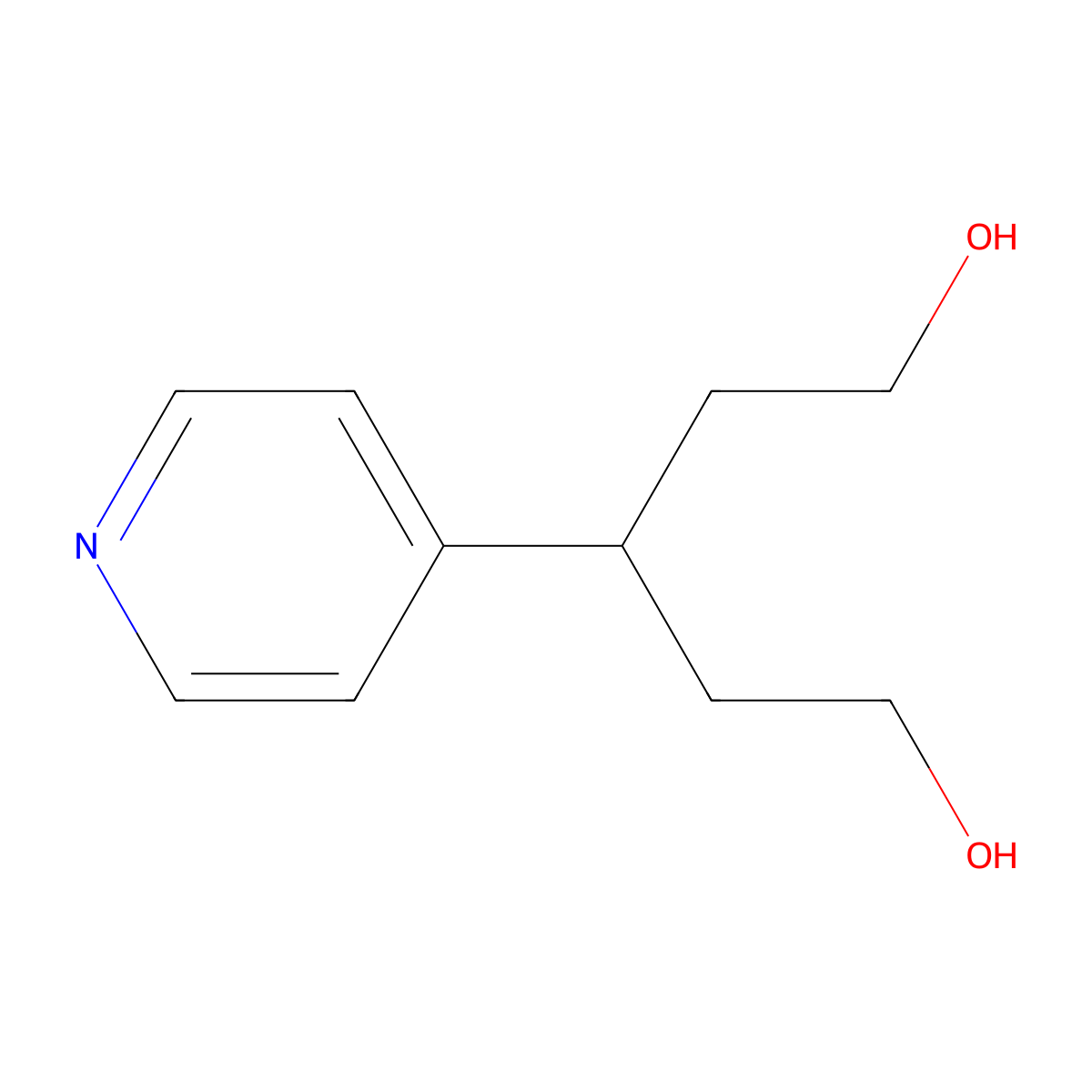 1,5-Pentanediol, 3-(4-pyridinyl)- molecular structure, CAS 26684-57-1