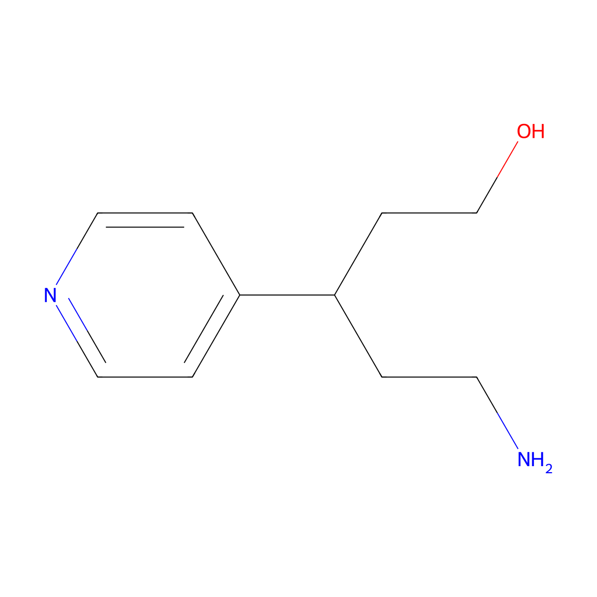 5-Amino-3-pyridin-4-ylpentan-1-ol molecular structure, CAS 26684-80-0
