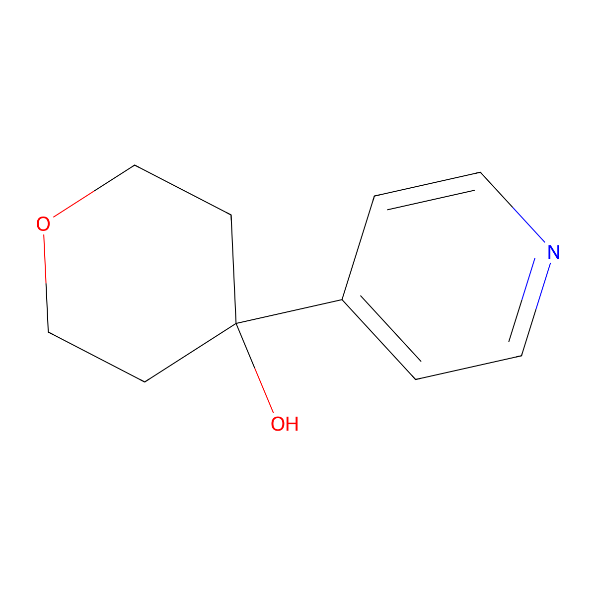 4-(Pyridin-4-yl)oxan-4-ol molecular structure, CAS 26684-86-6