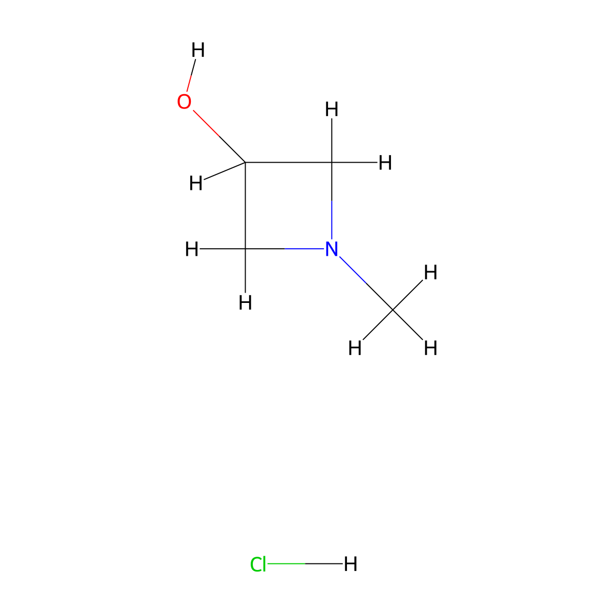 1-Methylazetidin-3-ol hydrochloride molecular structure, CAS 26687-49-0
