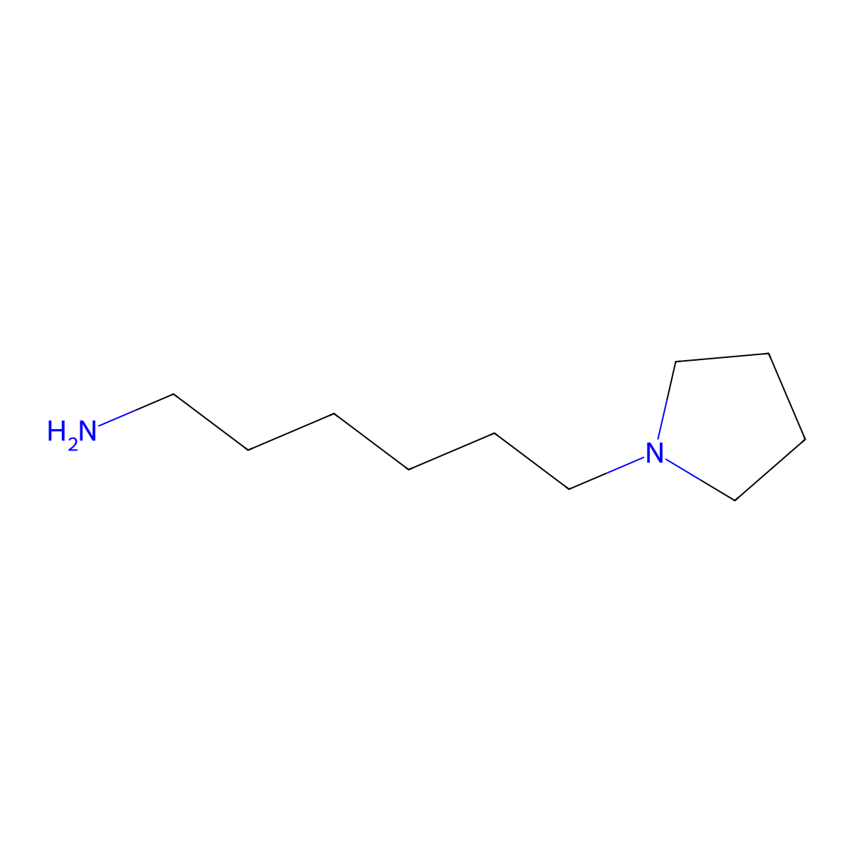 6-(1-Pyrrolidinyl)hexylamine molecular structure, CAS 2669-16-1