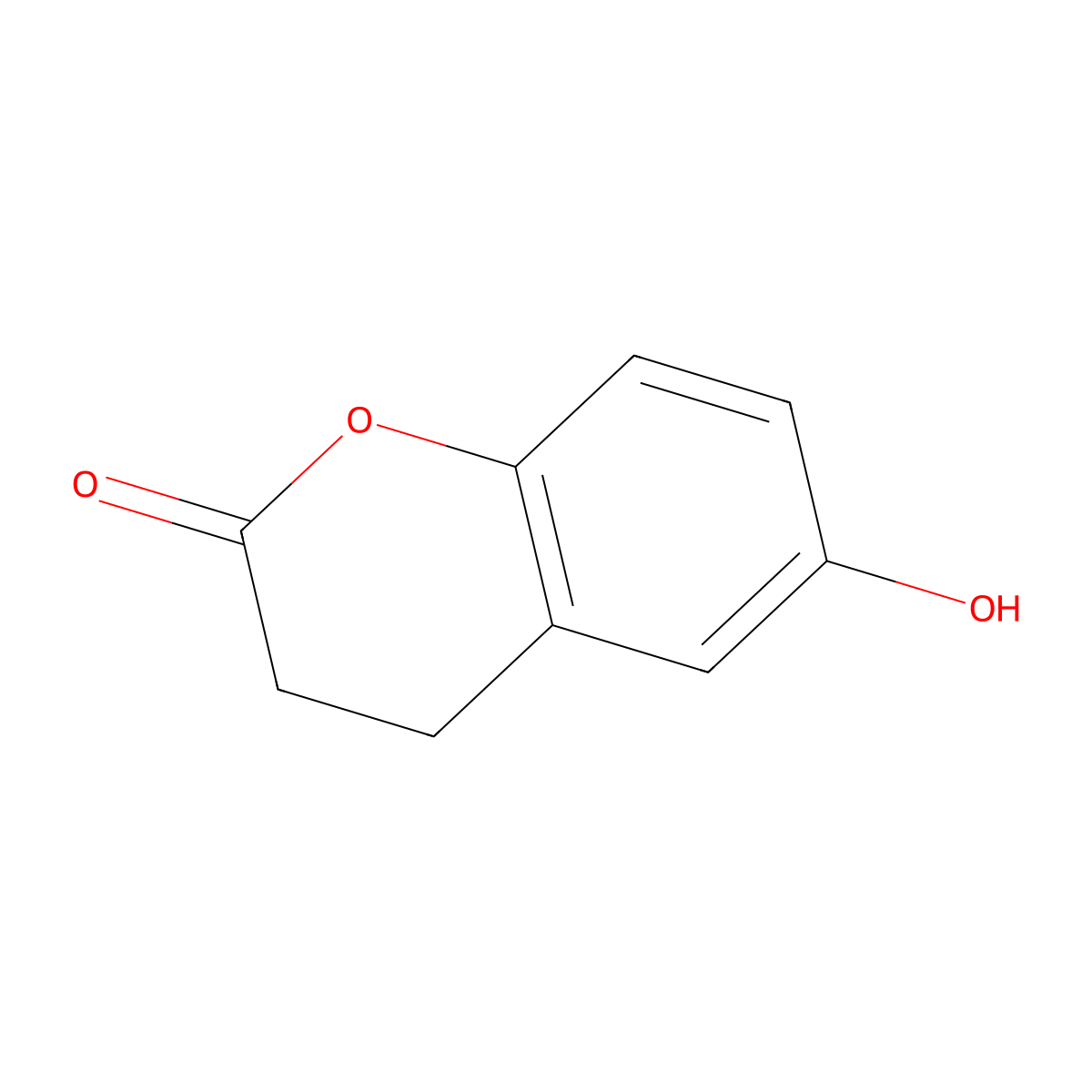 3,4-Dihydro-6-hydroxycoumarin molecular structure, CAS 2669-94-5