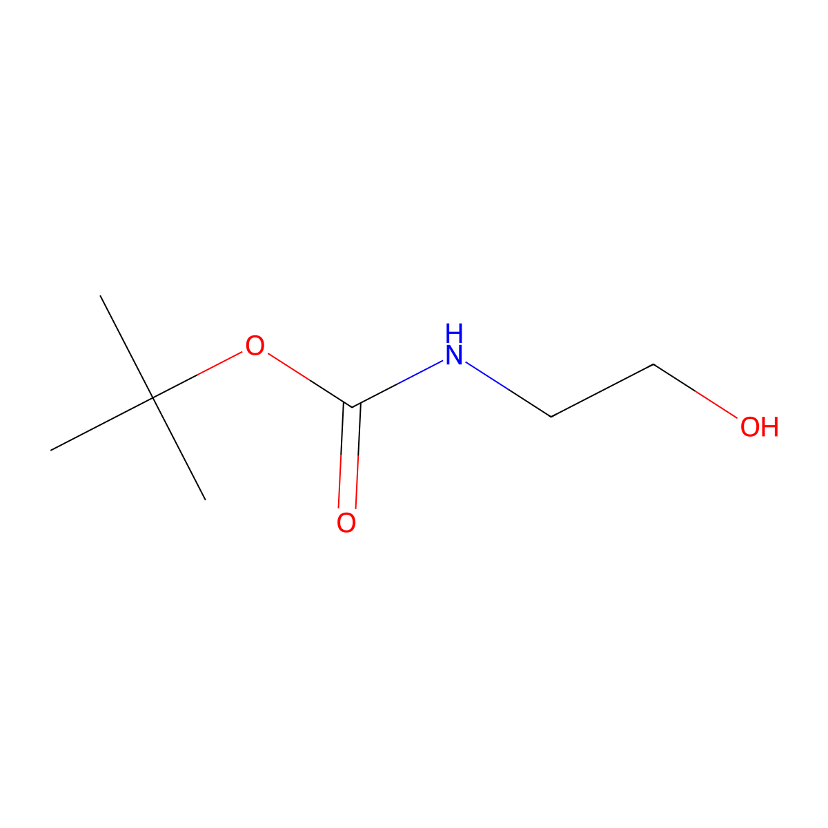 tert-butyl N-(2-hydroxyethyl)carbamate molecular structure, CAS 26690-80-2