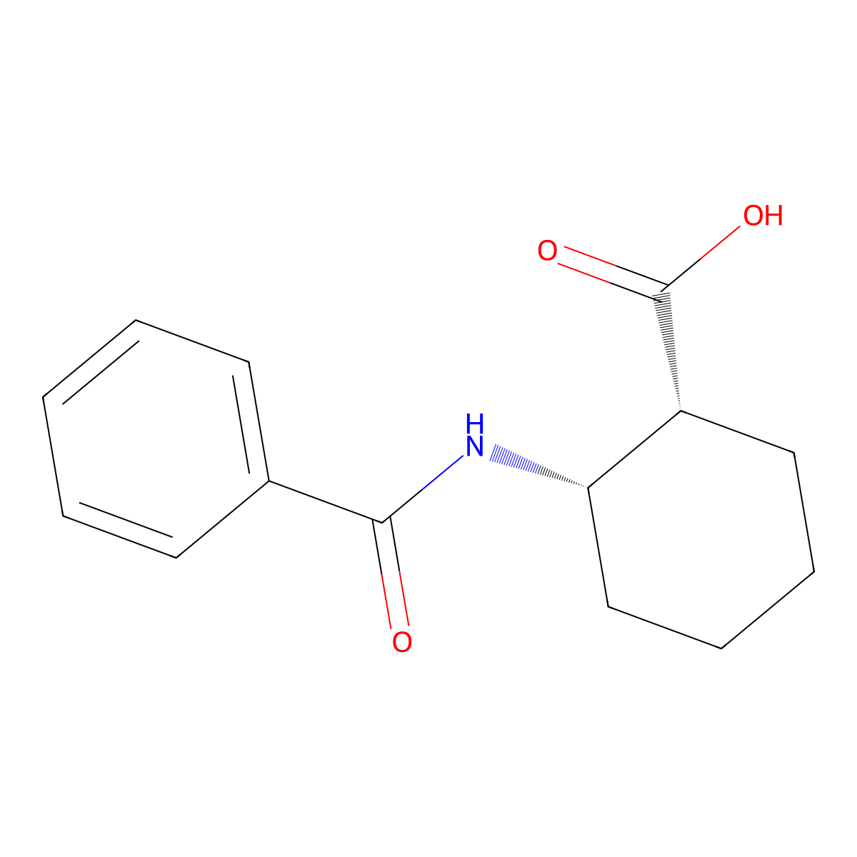 (-)-cis-2-Benzamidocyclohexanecarboxylic Acid molecular structure, CAS 26693-55-0