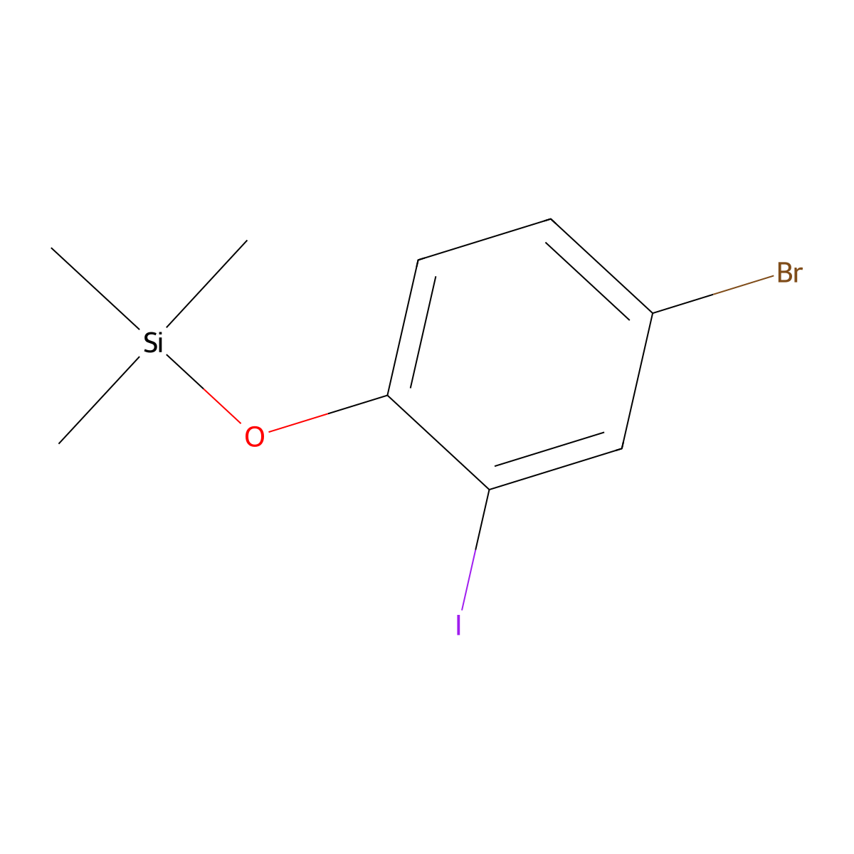 (4-Bromo-2-iodophenoxy)trimethylsilane molecular structure, CAS 2669823-61-2