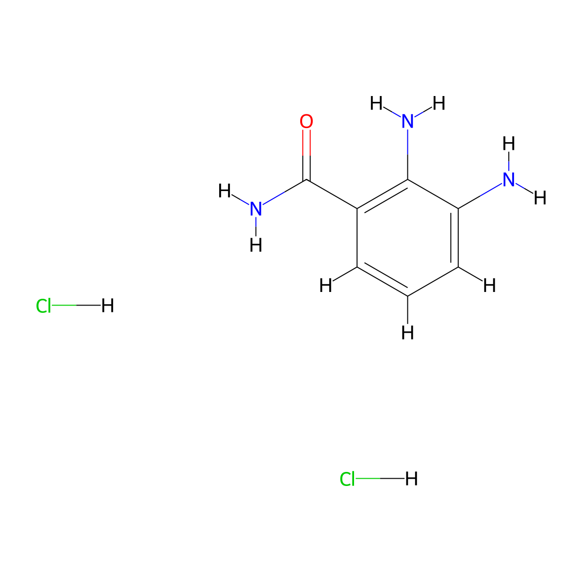 2,3-Diaminobenzamide dihydrochloride molecular structure, CAS 266993-72-0