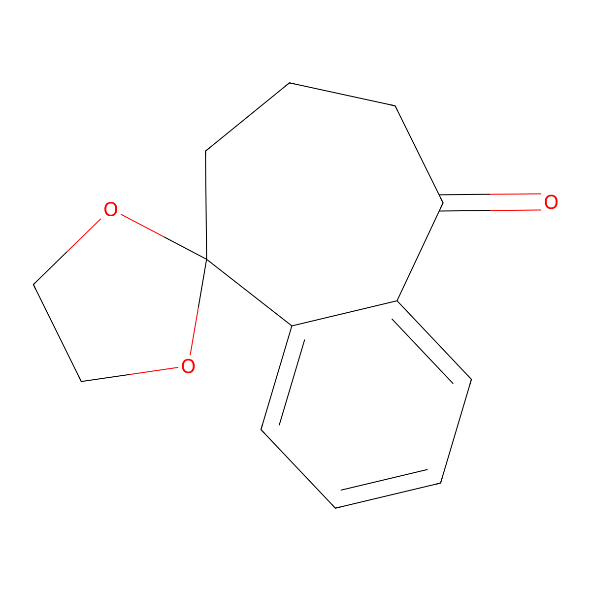 6,7,8,9-Tetrahydrospiro[benzo[7]annulene-5,2'-[1,3]dioxolane]-9-one molecular structure, CAS 266997-77-7