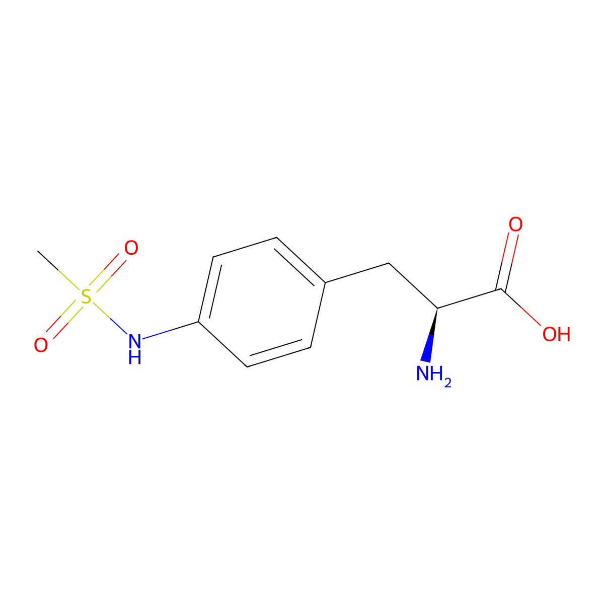 4-((Methylsulfonyl)amino)-L-phenylalanine molecular structure, CAS 266999-21-7