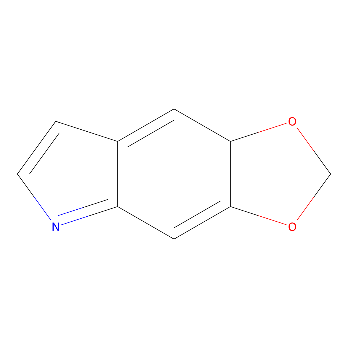 5H-1,3-dioxolo[4,5-f]indole molecular structure, CAS 267-48-1