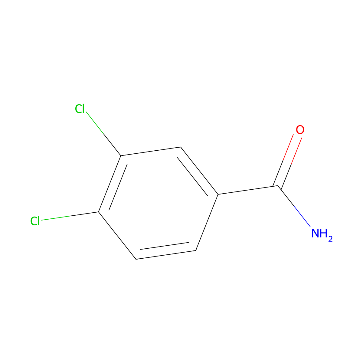 3,4-Dichlorobenzamide molecular structure, CAS 2670-38-4
