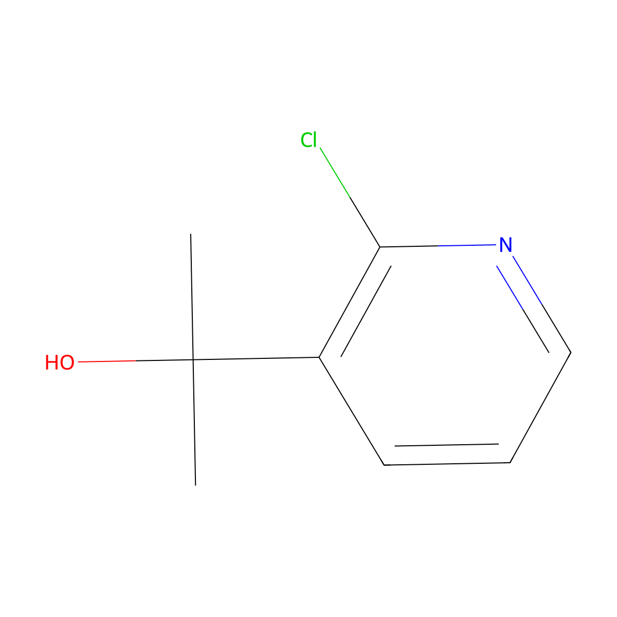 2-(2-Chloropyridin-3-yl)propan-2-ol molecular structure, CAS 267003-35-0