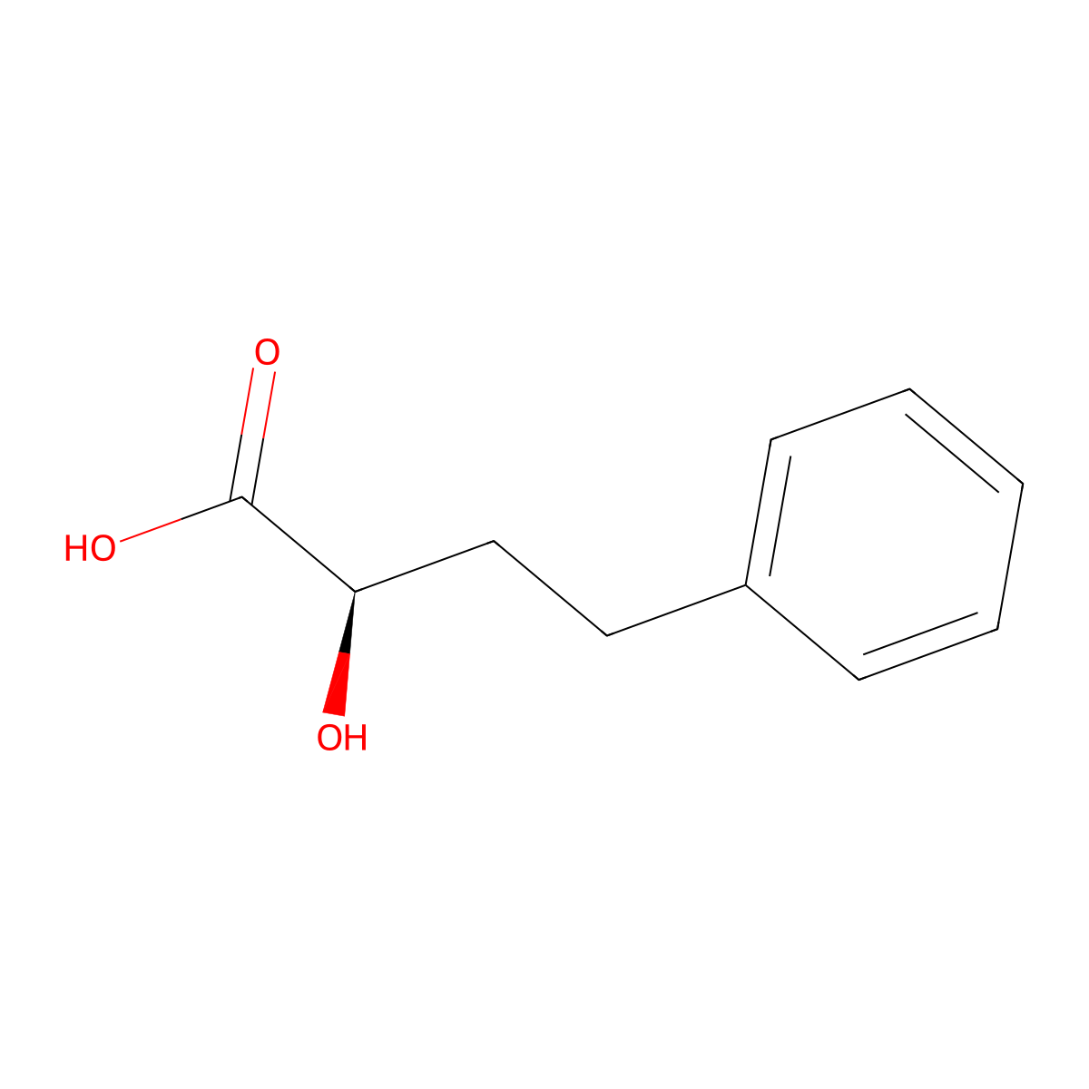 (R)-2-Hydroxy-4-phenylbutyric acid molecular structure, CAS 267013-77-4