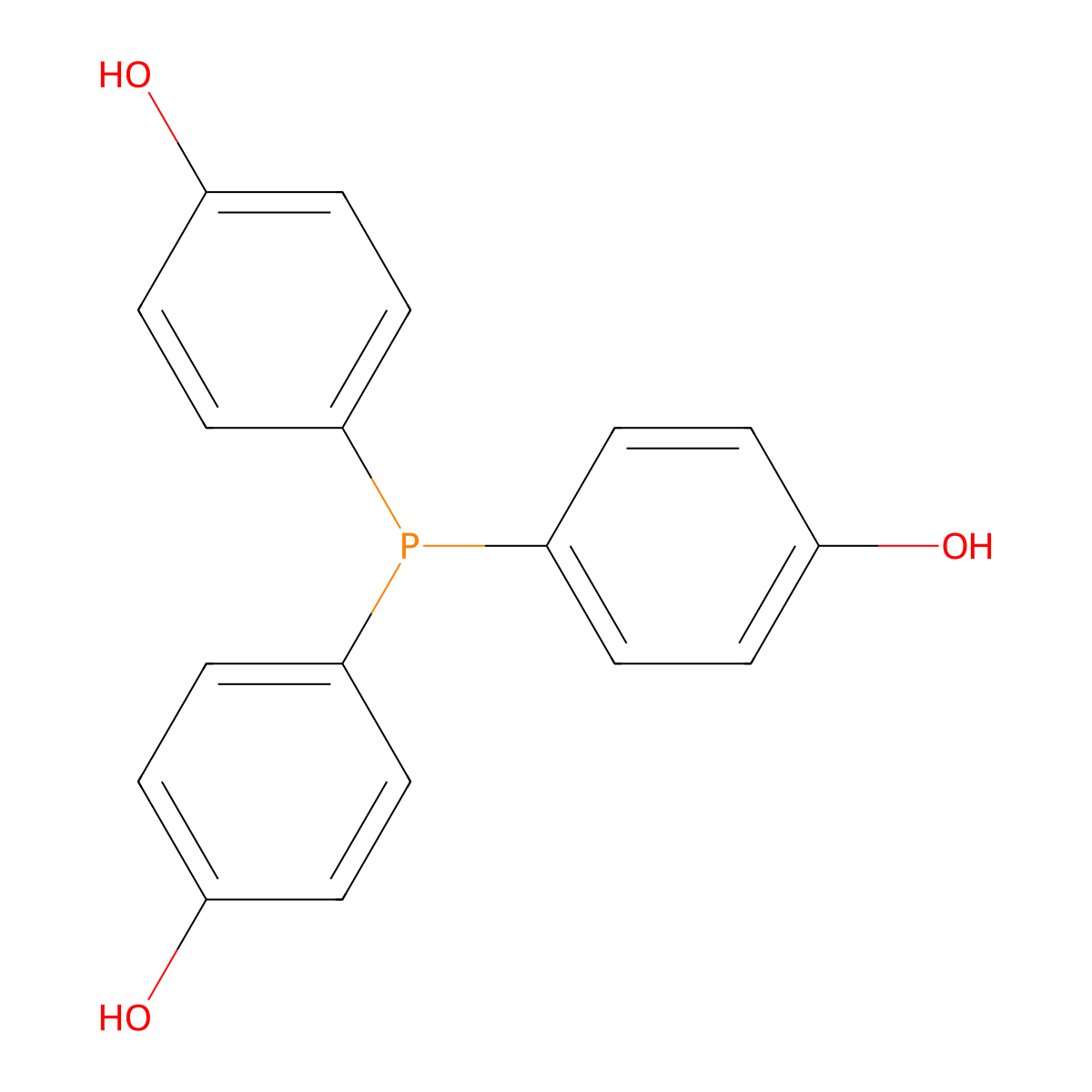 4,4',4''-Phosphanetriyltriphenol molecular structure, CAS 26707-09-5