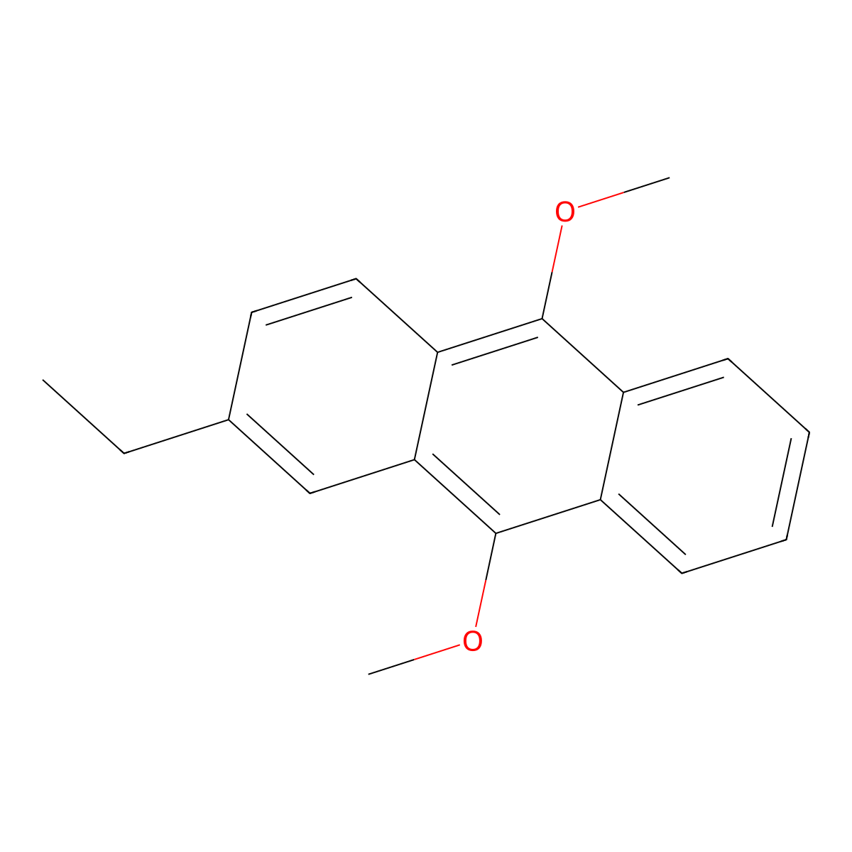 2-Ethyl-9,10-dimethoxyanthracene molecular structure, CAS 26708-04-3
