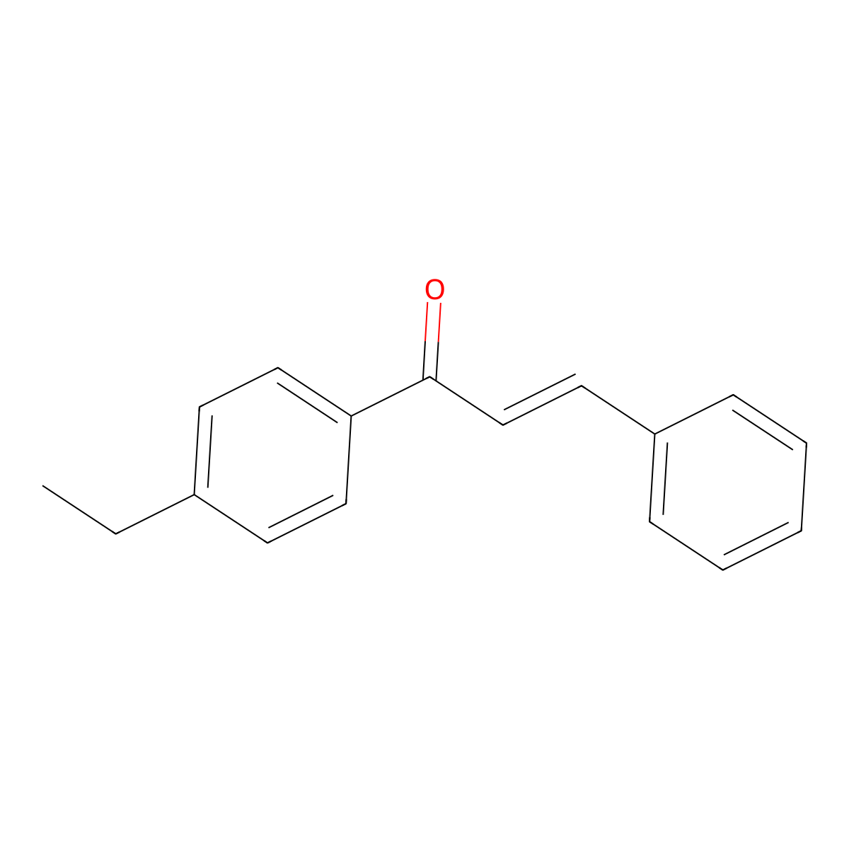 (2E)-1-(4-Ethylphenyl)-3-phenylprop-2-en-1-one molecular structure, CAS 26708-48-5