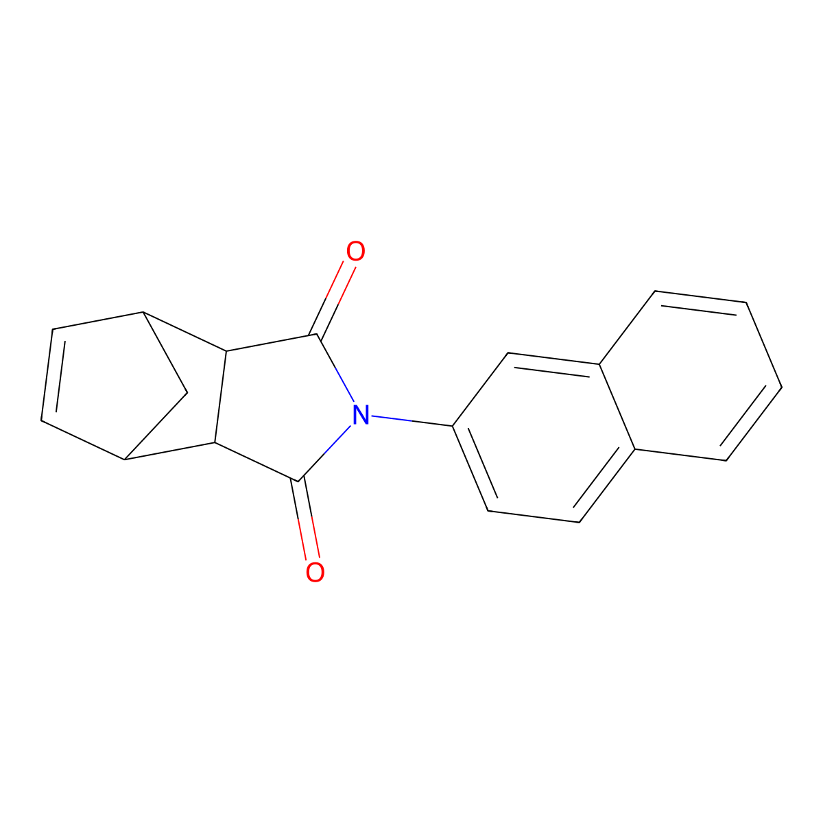 4-Naphthalen-2-yl-4-aza-tricyclo[5.2.1.0*2,6*]dec-8-ene-3,5-dione molecular structure, CAS 26709-27-3