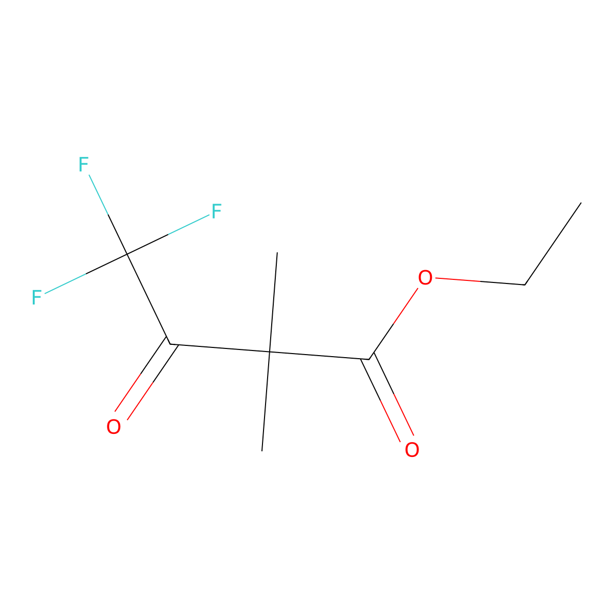 Ethyl 2,2-dimethyl-4,4,4-trifluoro(acetoacetate) molecular structure, CAS 26717-76-0