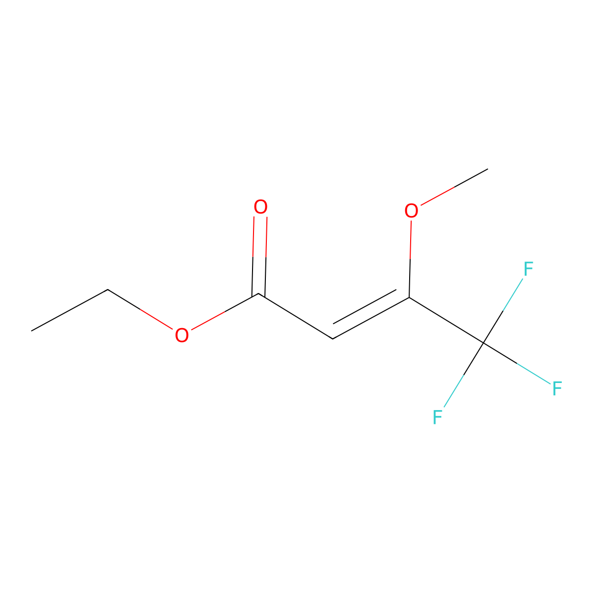 3-Methoxy-4,4,4-trifluoro-2-butenoic acid ethyl ester molecular structure, CAS 26717-84-0