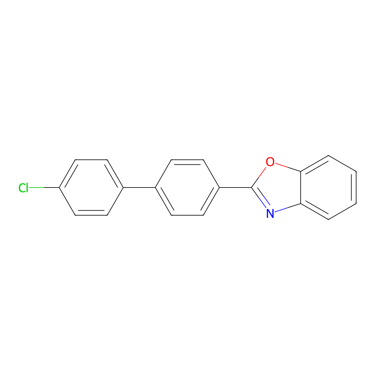 2-(4'-Chloro-[1,1'-biphenyl]-4-yl)benzo[d]oxazole molecular structure, CAS 2671802-18-7
