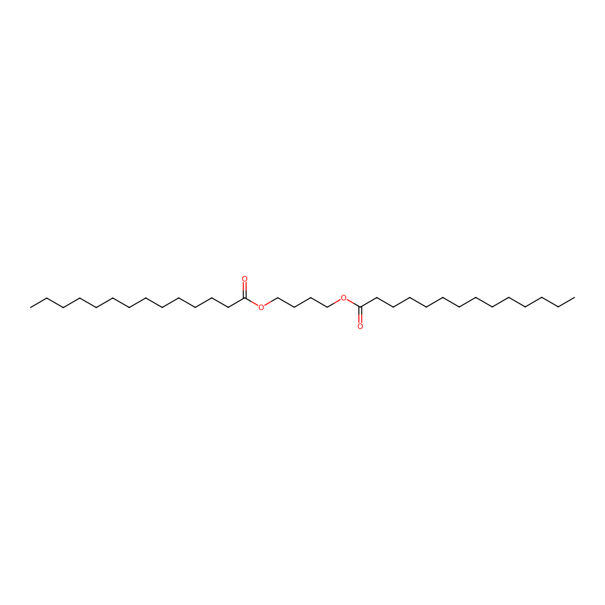 Tetradecanoic acid, 1,1'-(1,4-butanediyl) ester molecular structure, CAS 26719-58-4