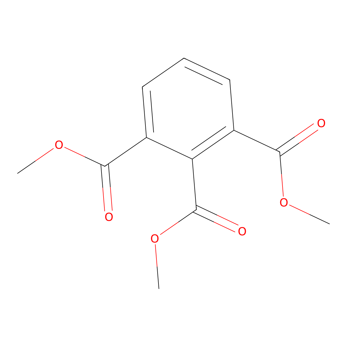 Trimethyl 1,2,3-benzenetricarboxylate molecular structure, CAS 2672-57-3