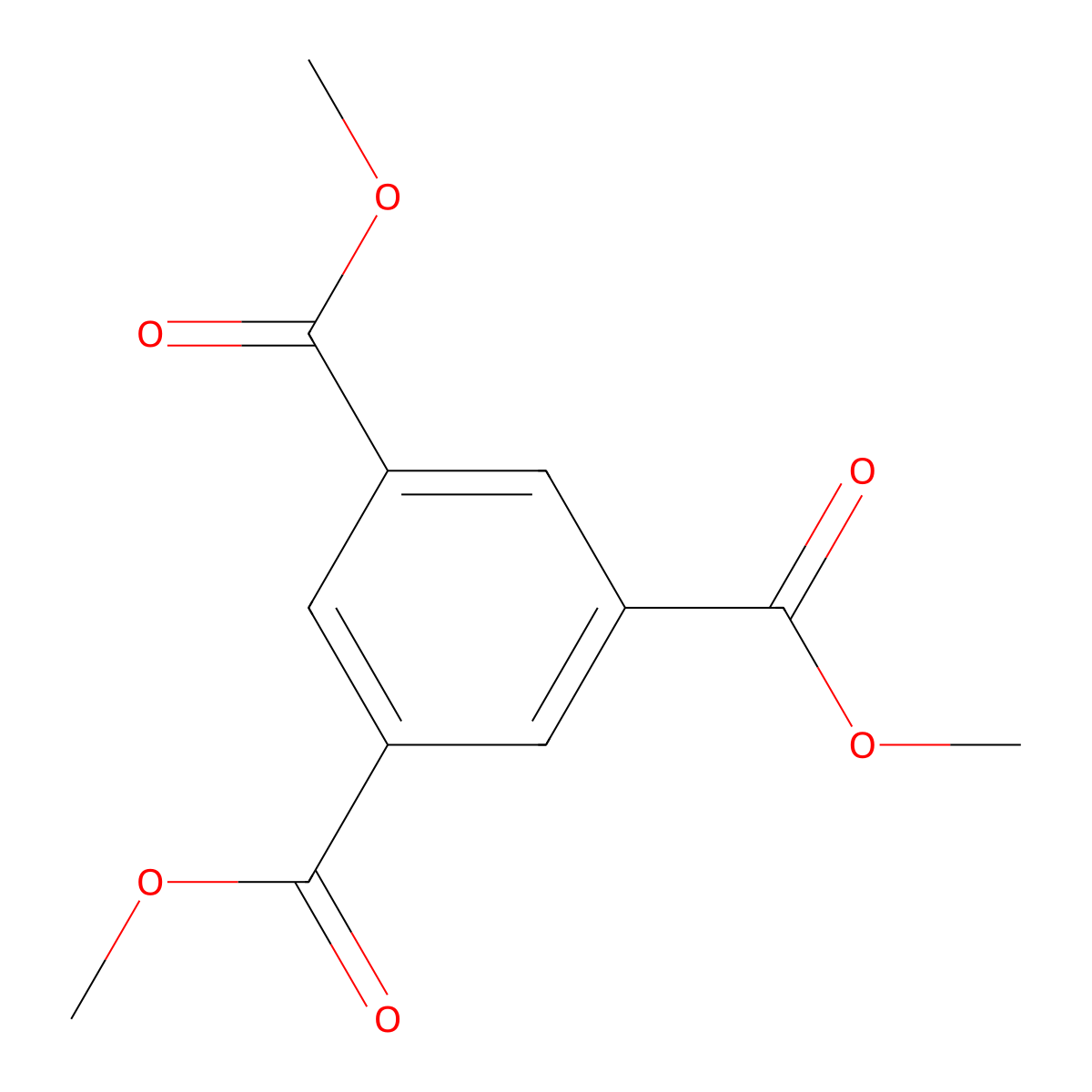 Trimethyl benzene-1,3,5-tricarboxylate molecular structure, CAS 2672-58-4