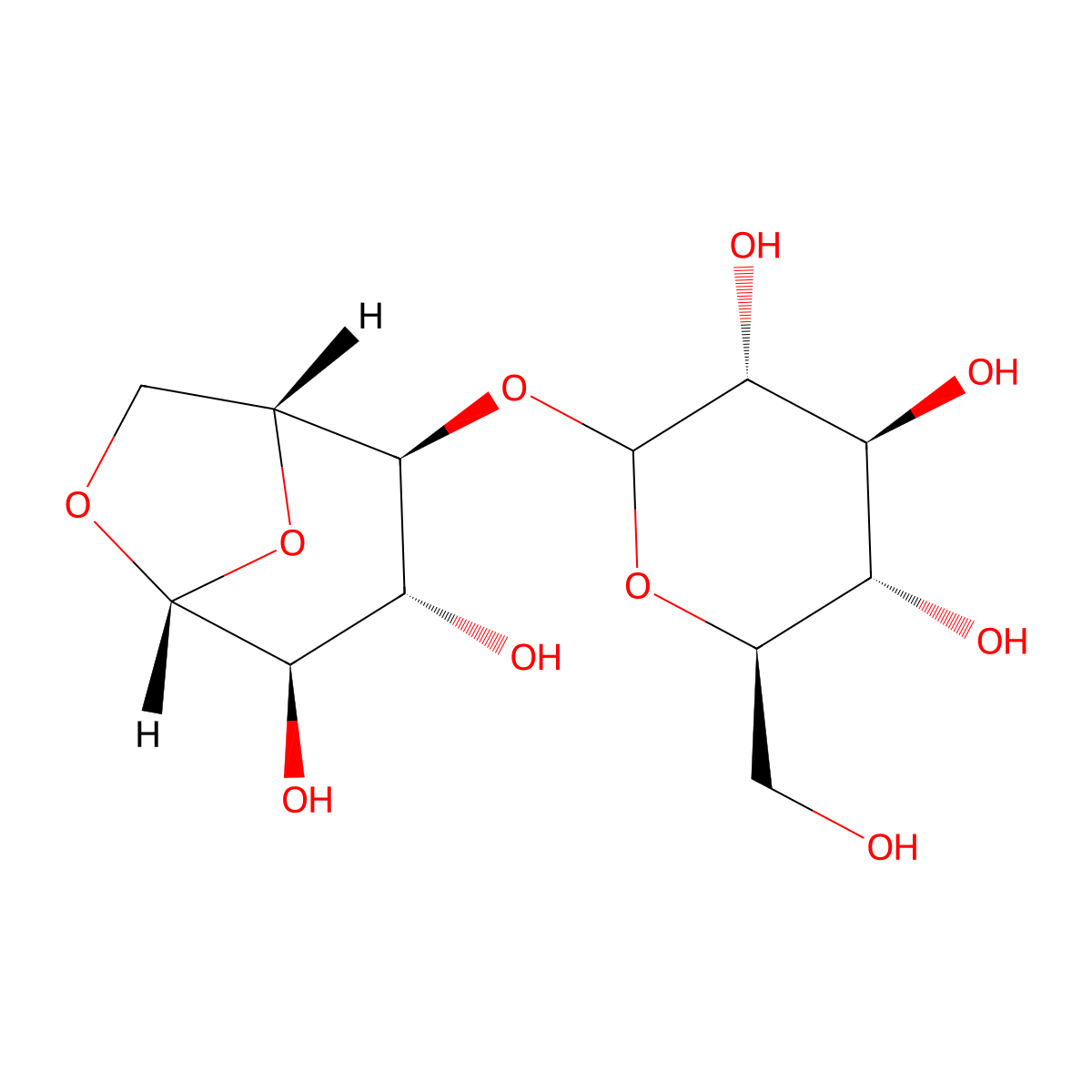 1,6-Anhydro-4-O-alpha-D-glucopyranosyl-D-glucopyranose molecular structure, CAS 2672-63-1